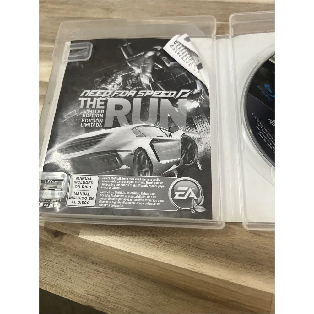 EA Need for Speed The Run Limited Edition‎ PS3 Video Game Black Racing